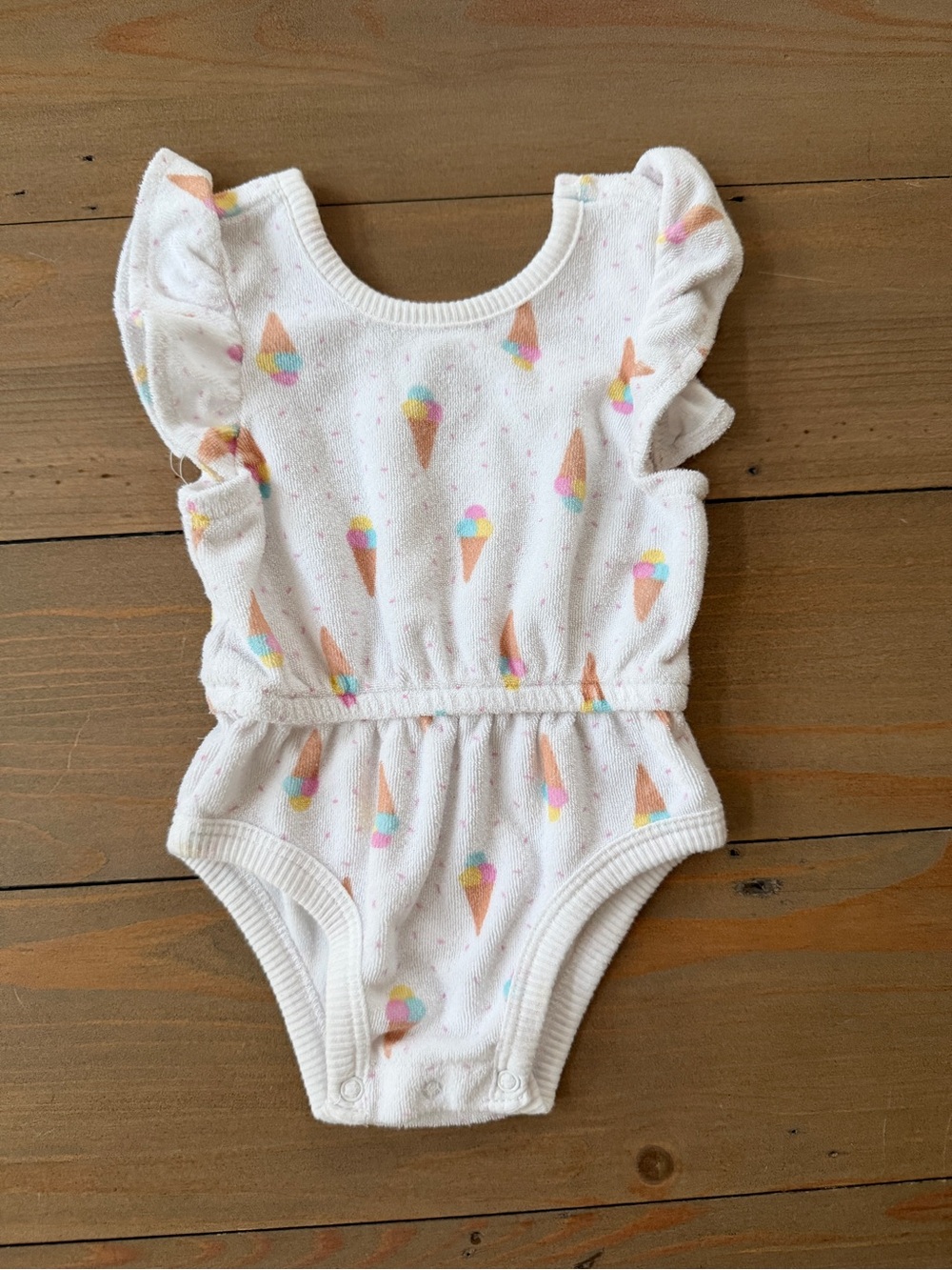 PL Baby by Petit Lem Ice Cream One-Piece Romper - 3 Months